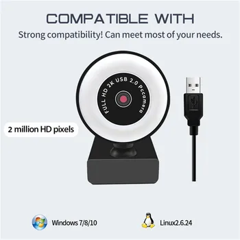 1080P 2K High-Definition USB Ovládač-Zadarmo Live Webcam Kamera s Mikrofónom Webcam 60fps