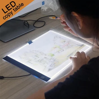 Tenké A4 LED Light Pad Umelec Svetlo Tabuľka Sledovanie rysovaciu Dosku Pad Diamond Maľovanie Výšivky Nástroje Dieťa Vzdelávania Hračka