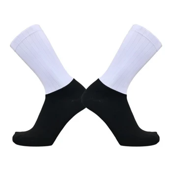 Letné Stripe Ponožky Anti-Slip Silicone Priedušné Cyklistické Ponožky Mužov Športy Futbal Futbal Beh Cyklistické Ponožky
