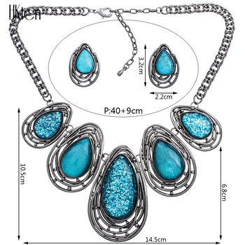 MS1504282Fashion Šperky Sady 5Colors Vysokej Kvality Žena, Náhrdelníky Sady Pre Ženy Čierne Zinok Á Živice Jedinečný Dizajn, Šperky