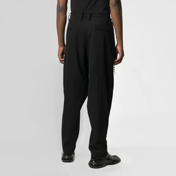 S-6XL!! 2020 mužov Reťazca podrobnosti rovné nohavice hip hop skateboard nohavice