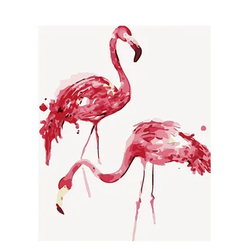 Flamingo diy plátno na maľovanie podľa čísel, akryl kreslenie farba číslo Na Plátno abstraktnú olejomaľbu Ručne maľované Domova