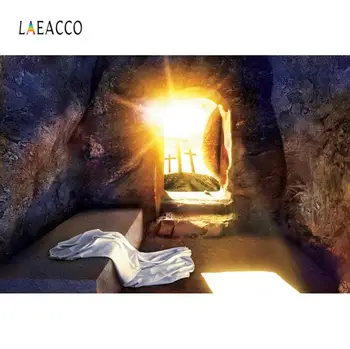 Laeacco veselú veľkú noc Deň Svetlo nádeje Znovuzrodenie Pozadí Strany Fotografovanie Prispôsobiteľné Pozadia Rekvizity Pre Photo Studio