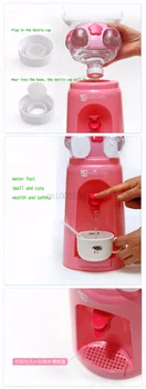 JZ50,8 Šálok Vody, Kapacita na Jeden Deň Prenosné Roztomilý Zásobník Vody Mini Fontána Cartoon Dávkovač Vody pre Dospelých, Deti