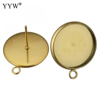 YYW 100ks/Veľa z Nehrdzavejúcej Ocele Zlaté Ucho Stud Komponenty Šperky Post Zistenia S Otvorom Pre Diy Drop Visieť Náušnice, Takže