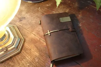 2019 Prázdne Diáre Časopisoch notebook poznámka knihu vintage jednoduché, originálne kožené sketch book školy plánovač papelaria lech kríž
