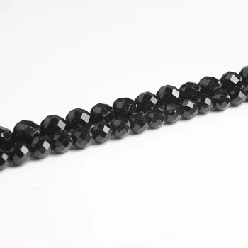 Linxiang Prírodné Šperky lozenge Rez čierny Turmalín Voľné perličiek 4/6/8/10 mm Vhodná na Výrobu Šperkov DIY Náramok Necklac