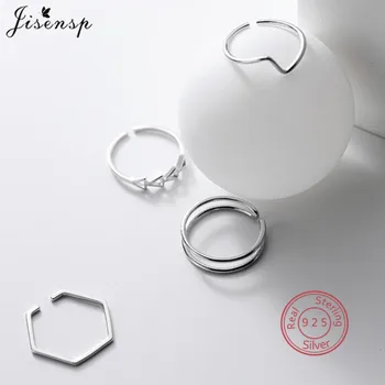Osobnosti 925 Sterling Silver Geometrické Prstene pre Ženy, Svadobné Šperky Vlna Trojuholník Leaf Nastaviteľné Prst Prsteň Anillos