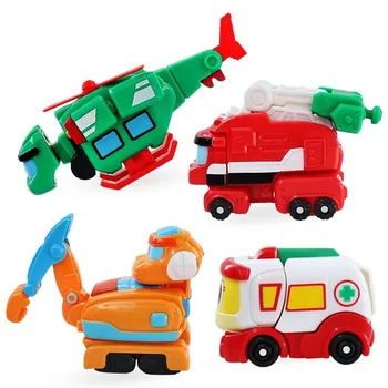 5 ks/set ABS Min Transformácie Gogo Dino Akčné Figúrky REX Deformácie, Auto, Lietadlo motorový čln Žeriav Dinosaurus, hračky pre Deti,
