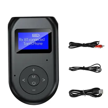 5.0 Bluetooth Vysielač, Prijímač, Adaptér, LED Obrazovka, Bezdrôtové Audio pre 3 in1 TV Počítačové projektovanie Auto 3.5 mm AUX Hudby Odosielateľa
