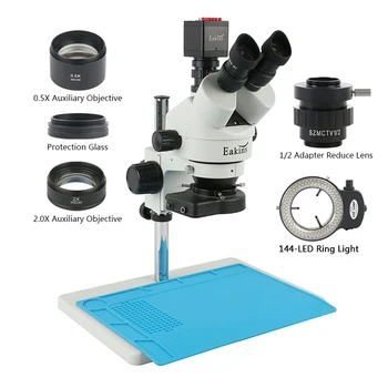 7-45X 3,5 X-90X Súčasne-Hlavná Trinocular Stereo Mikroskopom SONY IMX307 VGA HDMI Kamera 1080P 13MP Pre Telefón PCB Spájkovanie Opravy
