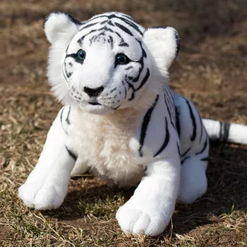 Simulácia Tiger Plyšové Hračky, Lev, leopard Bábika Mäkký Vankúš Vypchaté Zvieratá Detí, Darček k Narodeninám