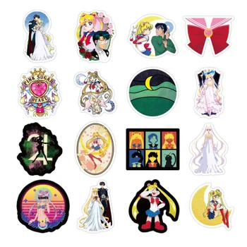 50/100ks Sailor Moon Kufor Nálepky Roztomilý Kreslený Vodného Ľadu Mesiac Vozíka Prípade Počítača Nálepky pre Deti Dievča, Darček hračky