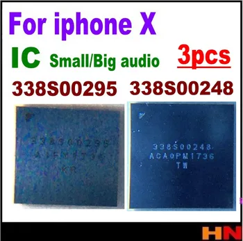 3ks Nové 338S00295 338S00248 Pre iphone X malé veľké AUDIO CODEC IC Čip A1FY1736 KR ACAOPM1736 TW