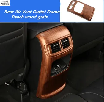 ABS Chrome/Carbon Fiber/Peach póry dreva Zadné Riadok Air Vent Anti-Kop Panel Rám, Kryt puzdro Pre Honda CRV CR-V roku 2017 2018