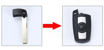 Náhradné Núdzové Vložte Smart Key Čepeľ Pre BMW 3 Série 5 523 525 530 320 325 330 X5 X6 Z4 Smart Card Diaľkové Kľúč
