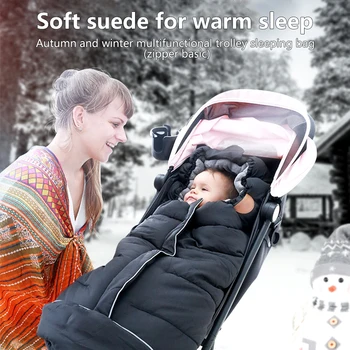 Baby Kočík Spací Vak Zime Teplé Sleepsack Windproof Pre Dieťa Na Vozíku Obálky Pre Footmuff Spánku Vrece Deka