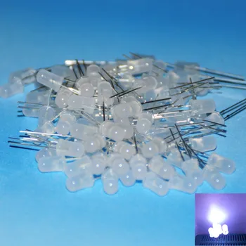 1000pcs Biela LED Dióda 5mm Rozptýleného Biele Svetlo Emitujúce Diódy Jas 5 mm LED Diodo Diodi Biela Sadu Led