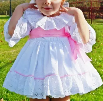 Princezná Dieťa Dieťa Dievča Prehrabať Šaty Bowkont Sprievod Strany Tylu Šaty Oblečenie