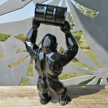 Veľký Kreatívny KingKong Živice Socha Gorila Poprsie Obrázok Modelu Toy BOX Zberateľskú Dekorácie, Umelecké Remeslo a Zvierat Simulácia darček