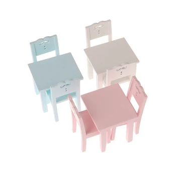 Drevený Jedálenský Stôl Stoličky Model Stanovuje Simulácia Domček Pre Bábiky Príslušenstvo Dekorácie 1:12 Domček Pre Bábiky S Nábytkom Miniatúrne