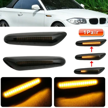 2ks LED Dynamický Strane Marker Zase Signálne Svetlá Na BMW E90 E91 E92 E93 E60 E46 E82 Sedan Auto Príslušenstvo Amber LED Svetlo