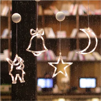 Led Vianočné 3D Bell Elk Svetlo Okno Dekoratívne Bulík Dovolenku Lampa Batérie Powered Osvetlenie pre Domáce Vianoce, Nový Rok Umenie zariadené, pri