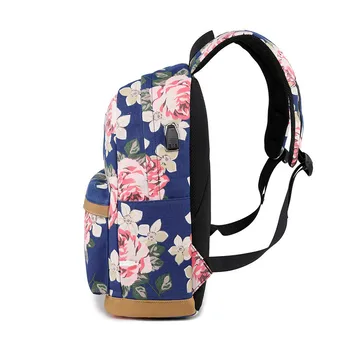 Bežné Nepremokavé Ženy Batoh Kvet Tlač Dievčatá College Notebook Bookbags Lady Cestovné Bagpack mochilas