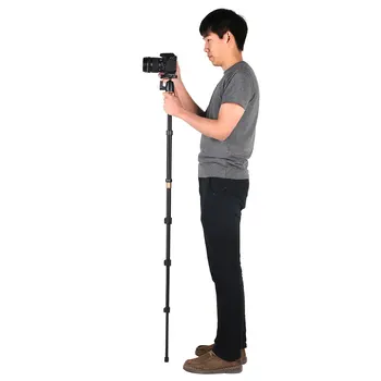 Fotoaparát, Statív QZSD Q555 Hliníkovej Zliatiny Kamera Video Monopod Profesionálne Rozšíriteľný Statív S rýchloupínacou Doska Stojan