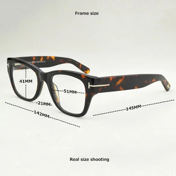 Značka okuliare, rám ženy okuliare Vintage big box okuliare rámy pre mužov krátkozrakosť predpis počítač okuliare TF5379