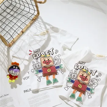 Tonytaobaby Lete Nové Kreslené Bavlna Krátky Rukáv T-Shirt Dievčatá Topy