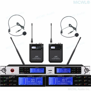200 Kanál ULXD Digitálny Bezdrôtový Mikrofón Systém 2 SKM9000 Prenosné 2 UR1 Headset BeltPack Karaoke DJ Mikrofóny Systém