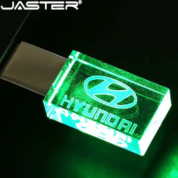 JASTER moderné Hyundai crystal + kovové USB flash disk kl ' úč 4 GB 8 GB 16 GB 32 GB, 64 GB 128 gb kapacitou Vonkajšej pamäte memory stick u diskov