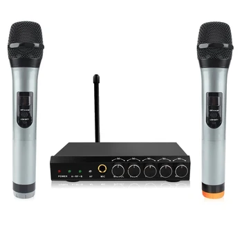 ARCHEER Bezdrôtové bluetooth Mikrofón Systém VHF Dual Kanály Ručné Micorphone Systémy Prenosné Spev Mixér Karaoke