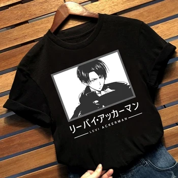 Útok na Titan Ackermana Tlač Krátke Sleeve T-shirt Harajuku T Košele, Topy