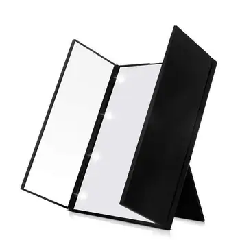 Skladací Stôl typ LED kozmetické zrkadlo Prenosné make-up zrkadlo s Podporou Pre Príborníky