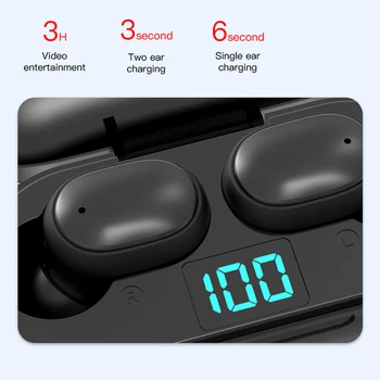 H6 TWS Bezdrôtové Bluetooth Slúchadlá V5.0 Športové Hudobné Slúchadlá, LED Displej Nepremokavé Stereo Slúchadlá Pre Xiao Huawei Iphone