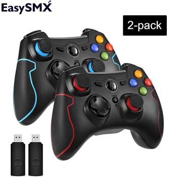 EasySMX 2ks EMS-9013 Bezdrôtový Gamepad Ovládač Herný ovládač s Vibrácie Ovládač Pre PC, PS3 Android TV Box Telefón Hráčov
