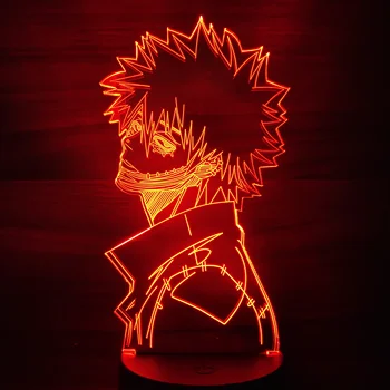 Anime Môj Hrdina Akademickej obce 3D Lampa Dabi Akcie Obrázok LED Nočné Svetlo Dieťa Spálňa Decor Svetlo Farebné Manga Akryl stolná Lampa Darček