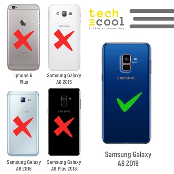 FunnyTech®Silikónové puzdro pre Samsung Galaxy A8 2018 l jar mini-sedmokrásky transparentné