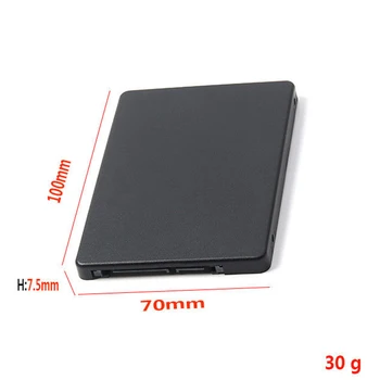 Mini Pcie mSATA SSD 2,5 palcový SATA3 Karty Adaptéra so Prípade, 7 mm Hrúbka čierna