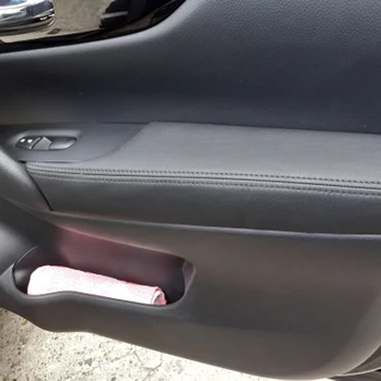 4pcs mikrovlákna kožené dvere, lakťová opierka panel kryt pre Nissan Qashqai J11 2016 2017 2018 interiérové dvere amrest povrchu kryt