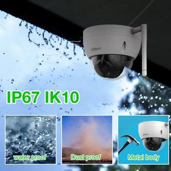 Dahua Wifi IP Kamera IPC-HDBW1435E-W 4MP Siete cctv Dome cam Podporu H. 265 IR 30 m IP67 IK10 SD kartu, Vodotesná ONVIF P2P
