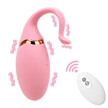 IKOKY 10 Rýchlosť Rybí Chvost Skok Vajcia Vibrátor Sexuálne Hračky pre Ženy Bezdrôtové Diaľkové Ovládanie nabíjania pomocou kábla USB Stimuláciu Klitorisu