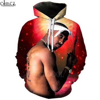 HX Rapper Amaru Shakur 2pac Tupac 3D Tlač Módne Hoodie Harajuku Športové Bežné Streetwear Muži Ženy Unisex Topy