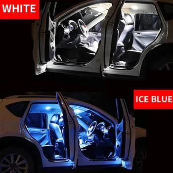 9pcs Interiérové LED Svetla Kit + Predné stropné svietidlo + Zadné mapu svetlá + zrkadlo na líčenie žiarovka pre 2006-2011 BMW radu 3 E90 E91 E92