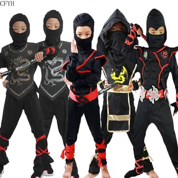 Anime Ninja Kostým, Oblek Bojovník Halloween Kostýmy pre Deti Naruto Cosplay Deti, Chlapcov, Karneval, Vianočné Školy Party Šaty