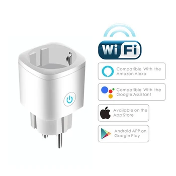 WiFi Smart Plug Zásuvky Tuya Diaľkové Ovládanie Domácich Spotrebičov Pracuje S Alexa Domovská Stránka Google Č Hub Vyžaduje Smart Home Control