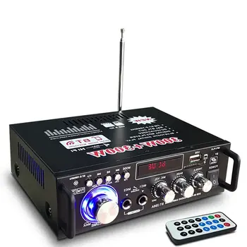 12V/ 220V BT-298A 2 KANÁLY LCD Displej Digitálny Audio HIFI Stereo Zosilňovač bluetooth, FM Rádio Auto Domov s Diaľkovým ovládaním