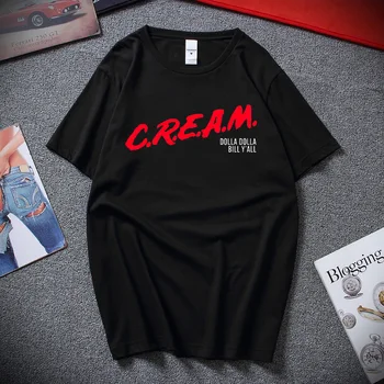 Nové Letné Streetwear C. R. E. A. M. DARE Wu-Tang Clan Underground Hip Hop Legendy T Shirt Top Bavlny O KRKU, krátke rukávy T-shirt